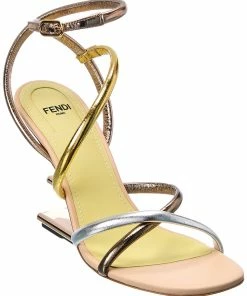 FENDI First Leather Sandal Women Heeled Sandals