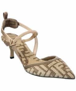 FENDI Colibri Lite Chenille & Jacquard Slingback Pump Women Pumps