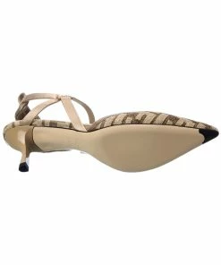 FENDI Colibri Lite Chenille & Jacquard Slingback Pump Women Pumps -Fendi Sales Store 1313475176 RLLZ 4