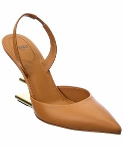 FENDI First Leather Slingback Pump Women Pumps