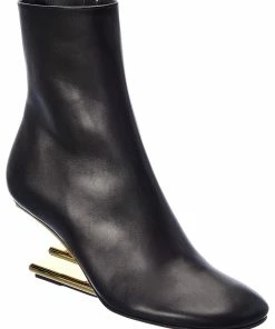 FENDI First Leather Bootie Women Boots Black -Fendi Sales Store 1313491828 RLLZ 1 1