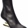 FENDI First Leather Bootie Women Boots Black