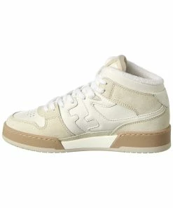FENDI Match Leather & Suede High-Top Sneaker Women Fashion Sneakers -Fendi Sales Store 1313500951 RLLZ 2