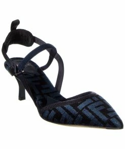 FENDI Colibri Lite Chenille & Jacquard Slingback Pump Women Pumps