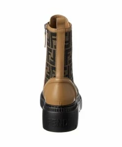 FENDI Domino FF Jacquard & Leather Biker Boots Women 9 FENDI Domino FF Jacquard & Leather Biker Boots Women -Fendi Sales Store 1313500956 RLLZ 3