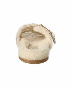 FENDI Feel Suede & Shearling Sandal Women Flat Sandals -Fendi Sales Store 1313500958 RLLZ 3