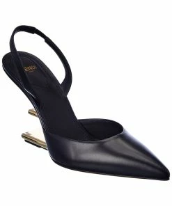 FENDI First Leather Slingback Pump Women Pumps