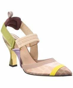 FENDI Colibri 85mm Mesh Slingback Pump Women Pumps
