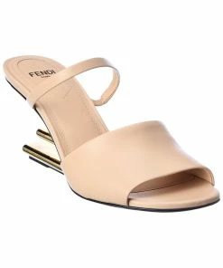 FENDI First Leather Sandal Women Heeled Sandals