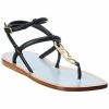 FENDI O'Lock Leather Sandal Women Flat Sandals