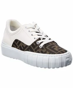 Fendi Sales Store 31 FENDI Force Leather Sneaker Women Fashion Sneakers