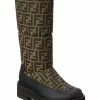 FENDI Signature Leather-Trim Boot Women Boots -Fendi Sales Store 1313539263 RLLZ 1