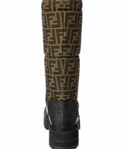 FENDI Signature Leather-Trim Boot Women Boots -Fendi Sales Store 1313539263 RLLZ 3