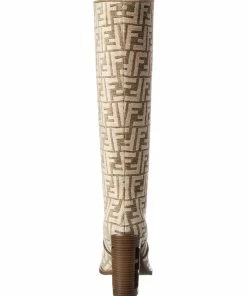 FENDI Cut FF Chenille Knee-High Boot Women Boots -Fendi Sales Store 1313539264 RLLZ 3